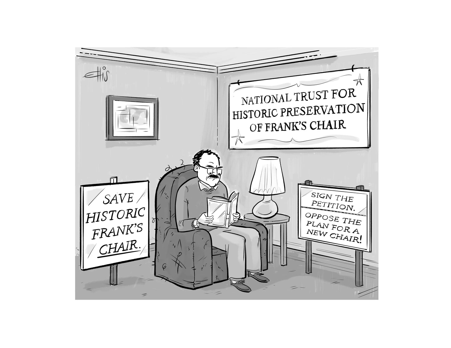 Historic Preservation of Frank's Chair Art Print