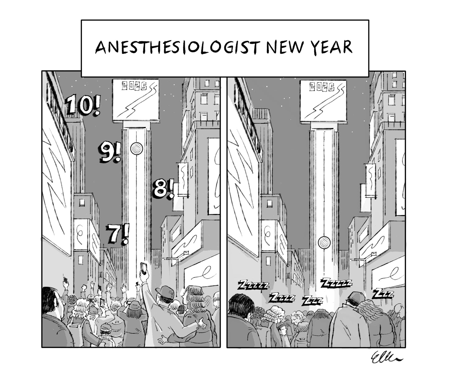 Anesthesiologist New Year Art Print