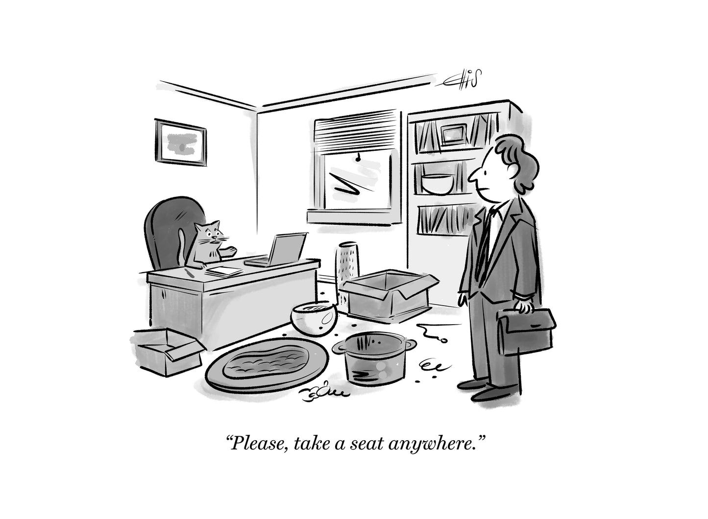 Please Take a Seat Anywhere Art Print