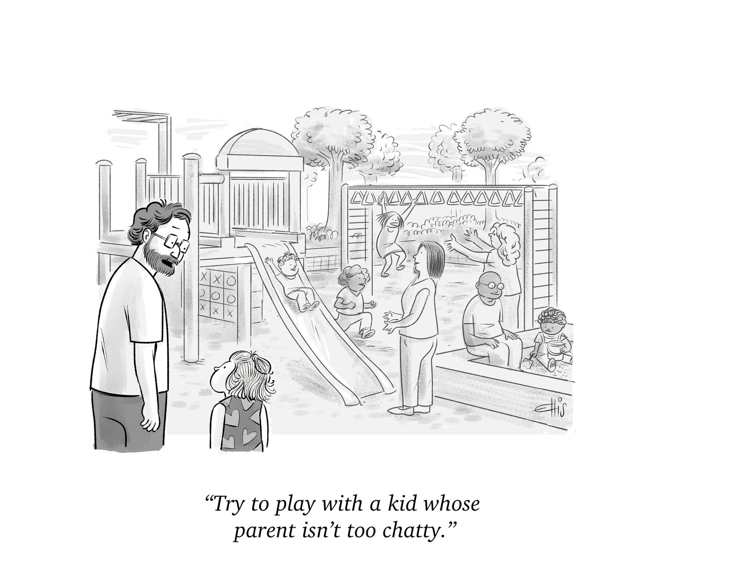 Chatty Playground Art Print