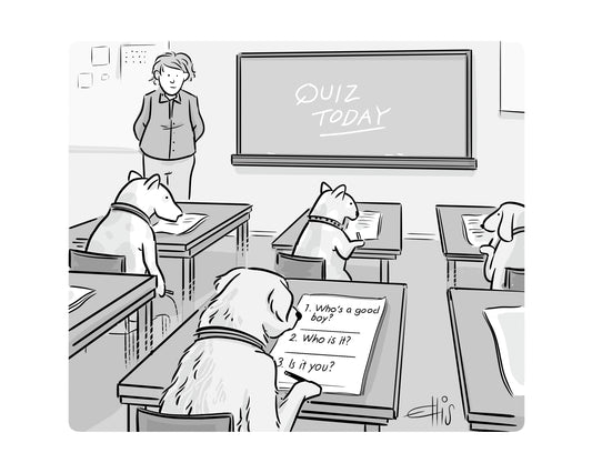 Dog Quiz Art Print