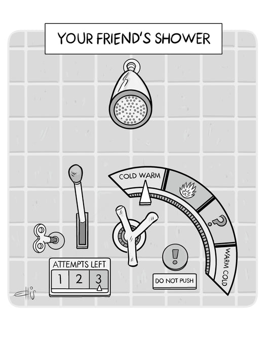 Friend's Shower Art Print