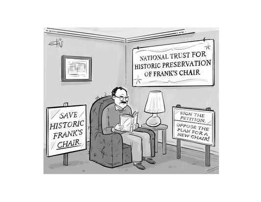 Historic Preservation of Frank's Chair Art Print
