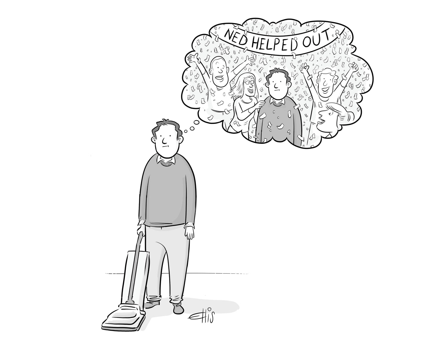 Ned Helped Art Print