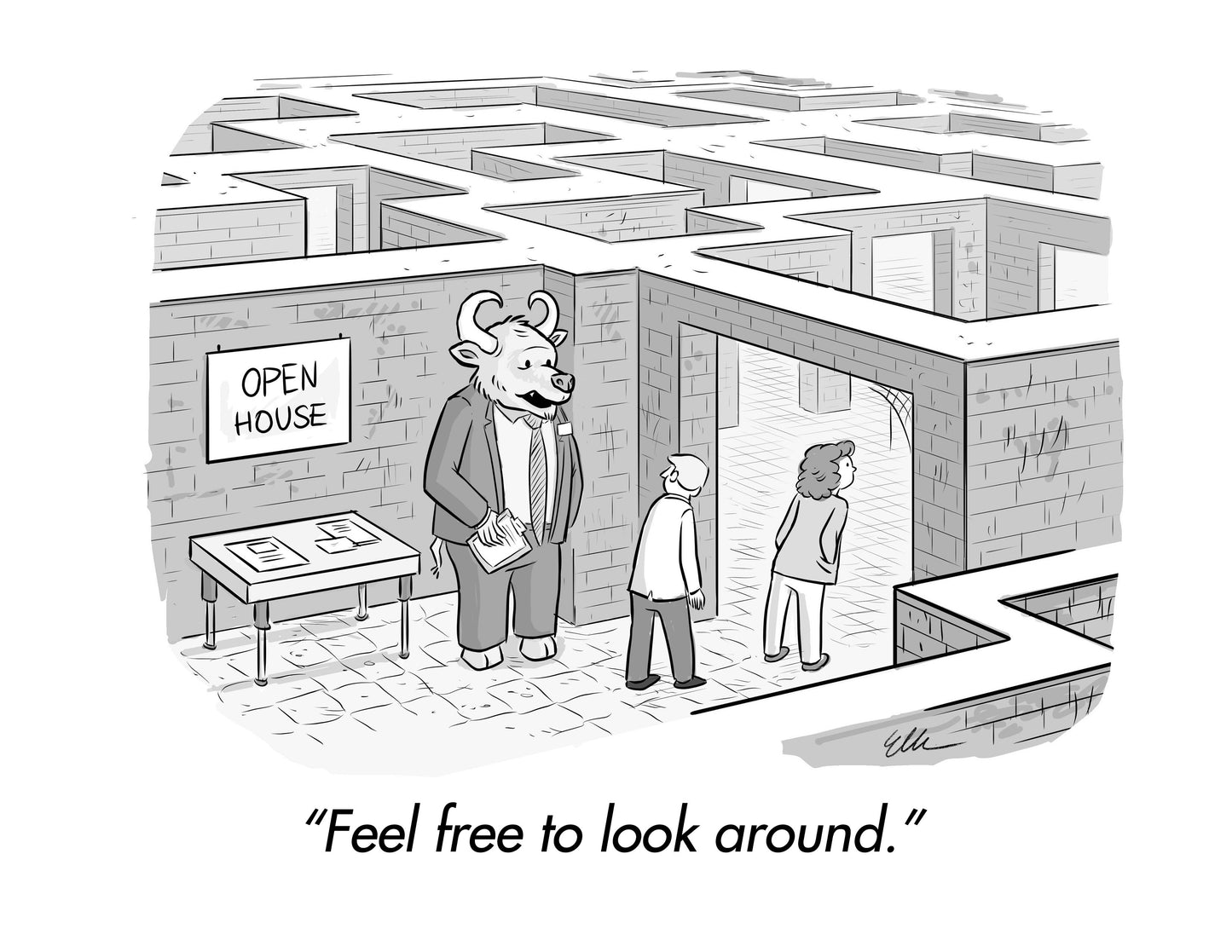 Feel Free to Look Around Art Print