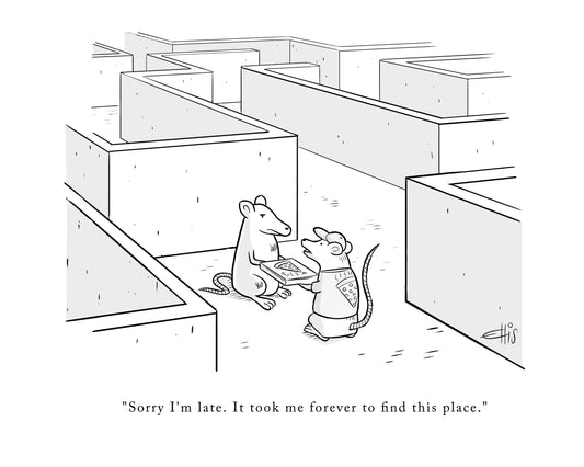 Pizza Delivery Mouse Art Print