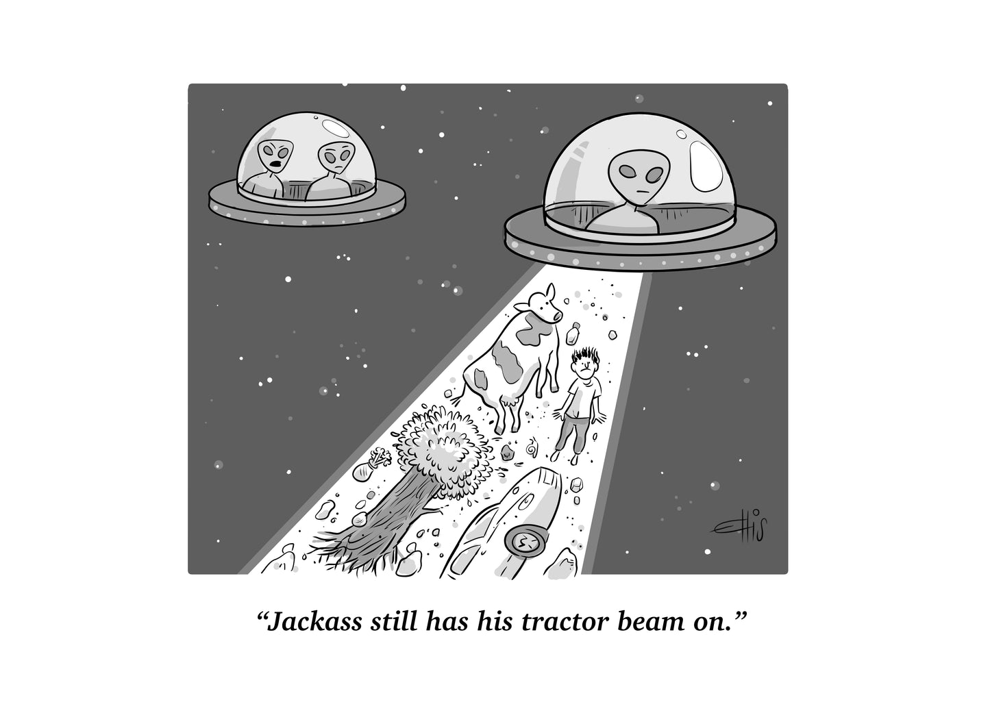 Tractor Beam Art Print