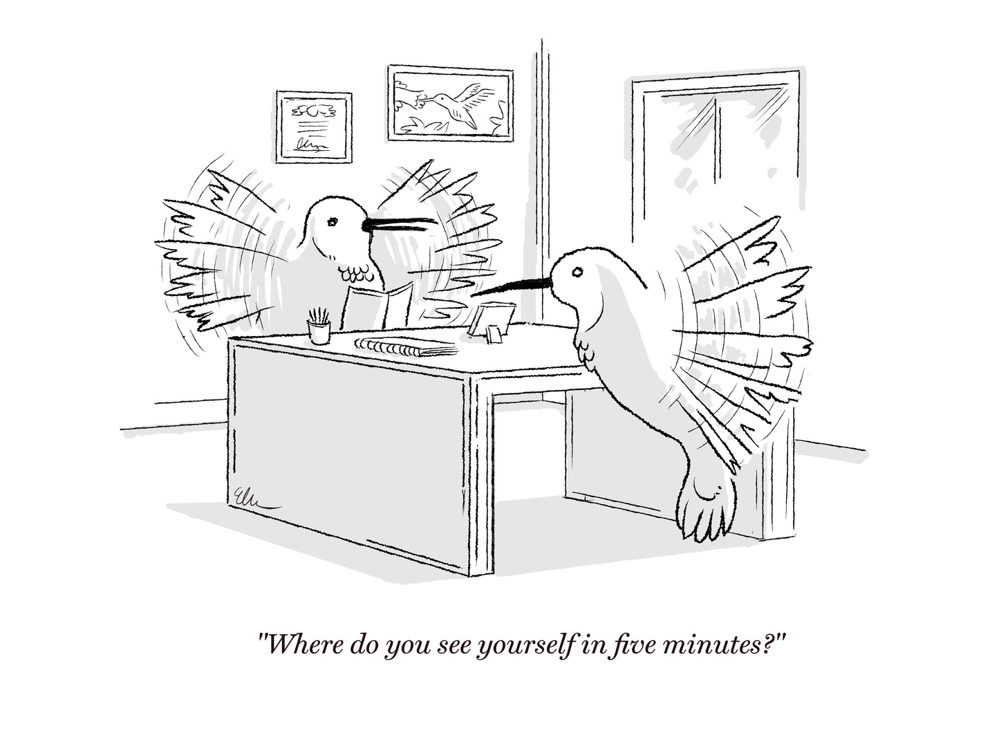 Hummingbird Interview Art Print